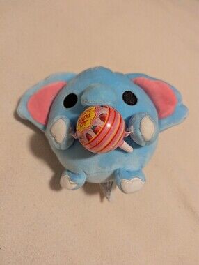 Zuru Snackles Lottie Elephant Chupa Chups Lollipop Plush Blue Stuffed Animal Toy